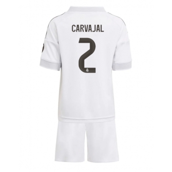Real Madrid Daniel Carvajal #2 Maglia Gara Casa Repliche 2025-26 Bambino Maniche Corte